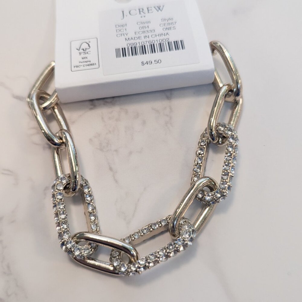 J.Crew Factory Pavé Links Bracelet - Picture 6 of 6